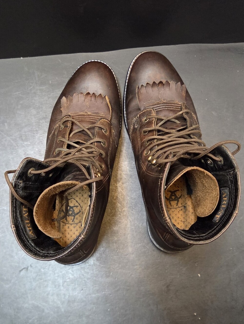 Ariat Women’s Heritage Lacer Boots Brown Leather Size 6B Wingtip Western. 0236 - Picture 5 of 9